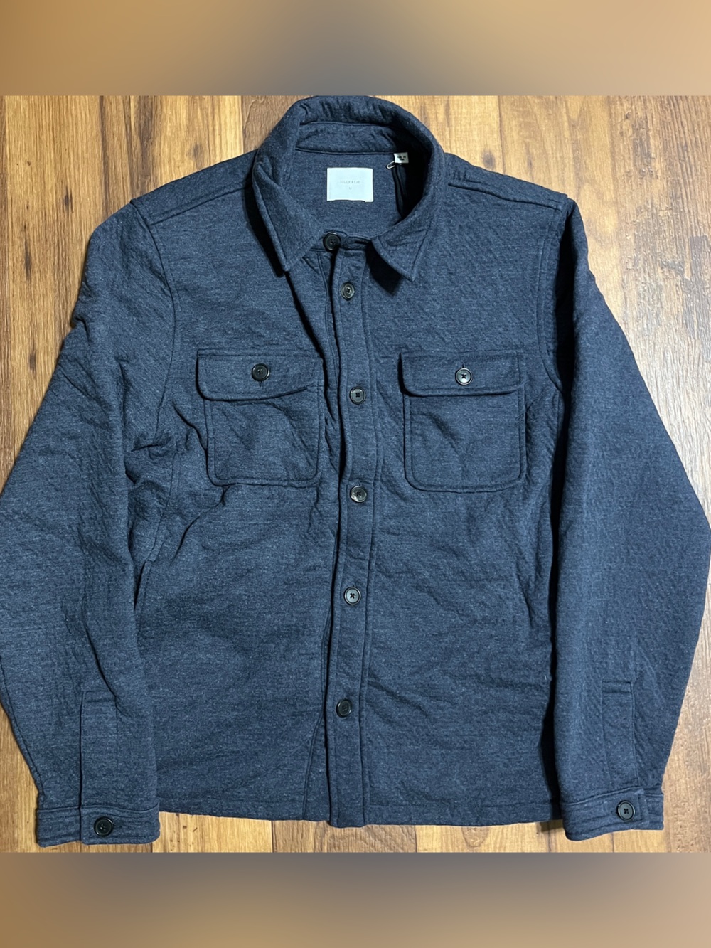 Billy Reid Darryl Button-Up Shirt Jacket men’s size M Gray Shacket Pockets